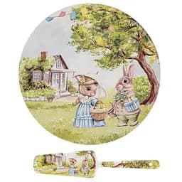 Блюдо для торта Lefard Кроличьи истории с лопаткой 26 см (924-843)