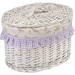 Кошик Natural House Лаванда овальний 36х26х25 см білий (EW-26 L)