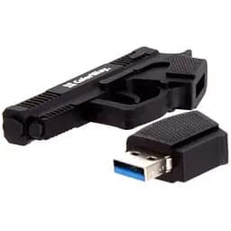 USB флеш накопичувач ColorWay Pistol 64 GB 3.0 Black (CW-USBPL64) - мініатюра 2