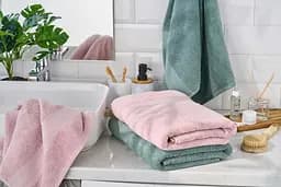 Рушник махровий Ardesto SuperSoft 70х140 см 100% бавовна рожевий (ART2270SCP)  - мініатюра 7
