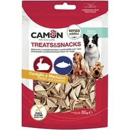 Снек для собак Camon трикутний сендвіч з кроликом і тріскою 80 г 