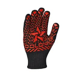 Рукавички Долоні Зірка трикотажні робочі чорно-червоний 7 клас 11 розмір