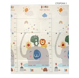 Розвиваючий двосторонній складний килимок Poppet Казкове слоненя та Клітинки-цікавинки 150х180x1 см (PP040-150) - мініатюра 2