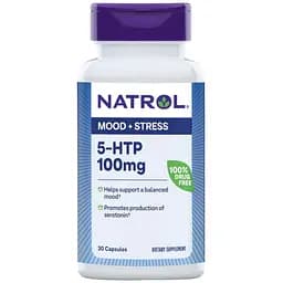 Гідрокситриптофан Natrol 5-HTP 100 мг 30 капсул (NTL04093)