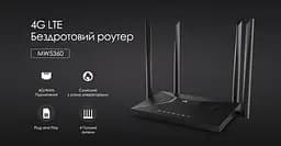 Маршрутизатор Netis MW5360 N300, 4G LTE 1xSIM card slot, 2xFE LAN, 1xFE WAN, 4x зовнішн. ант. - мініатюра 7