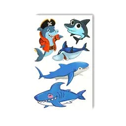 Набір тимчасових татуювань Акули WS-A002, 5 картинок