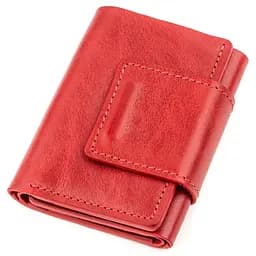 Суворе жіноче портмоне з гладкої шкіри Grande Pelle 11153 червоне
