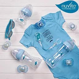 Пустушка Nuvita 7065 Air55 Cool симетрична 0m+ зірка блакитна NV7065BS - мініатюра 10