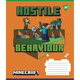 Зошит учнівський "Minecraft. Hostile" Yes 767211 12 аркушів (4823092286390)(SC)