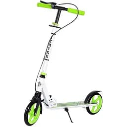 Самокат детский iTrike складной 33х11х91-105 см Бело-зеленый 000223037