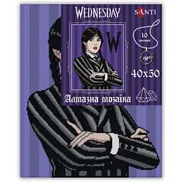 Алмазна мозаїка Santi Wednesday Addams на підрамнику 40х50 см (955333) - мініатюра 2