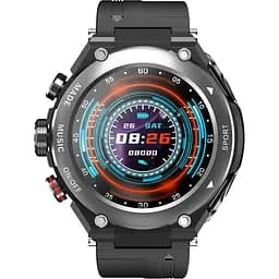 Смарт-годинник з навушниками Lemfo T92 силіконовий ремінець Black (16342-hbr)