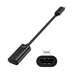 Перехідник Choetech HDMI - USB Type-C (M/F), Black (HUB-H04) - мініатюра 2