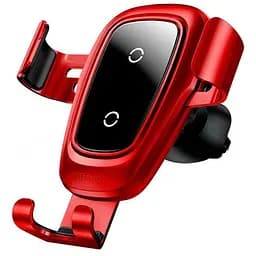 Автомобільний тримач холдер із БЗУ Baseus Metal Wireless Fast Charger Gravity Mount Air Outlet Type WXYL-B09