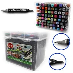 Набор скетчмаркеров TouchCool, 80 цветов, чемоданчик, 0229-80