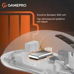Комп'ютерна мишка GamePro Genesis Ranker Wireless/Bluetooth/USB White (GM012W) - мініатюра 4