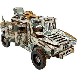 Деревянный 3D конструктор Хамер PuzzleOk 65-00743 65 деталей