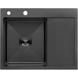 Кухонная мойка Kroner KRP Schwarze - 6350LHM PVD (3.0/1.0 мм) (CV031322)