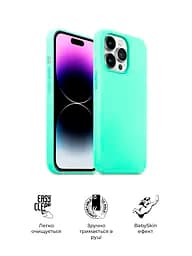 Силиконовый чехол для Apple iPhone 14 Pro, ICON2 Case, зеленый, противоударный, панель, защита всего корпуса, матовая поверхность Soft Touch, выступает над дисплеем, совместим с защитными стеклами и пленками, с микрофиброй, ArmorStandart (ARM63599) - мініатюра 3