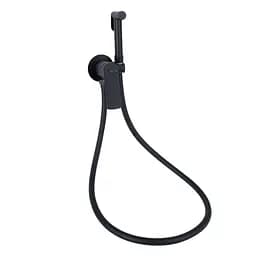 Набір гігієнічного душу прихованого монтажу Qtap Slavonice округлий QTSLA262BLM45917 Black matt, Чорний матовий