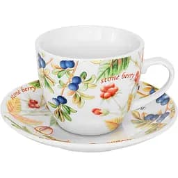 Чайна пара Keramia Лісові ягоди 200 мл з блюдцем (K24-198-045/1)