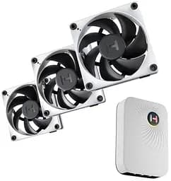Комплект вентиляторов Hyte THICC FP12 120мм 3 Pack with controller NP50 (FAN-HYTE-FP12-BW-3NP)