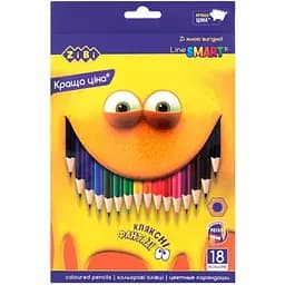 Карандаши цветные ZiBi Smart Line 18 шт. (ZB.2425)