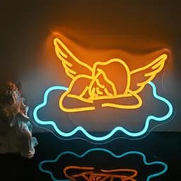 Знак Neon Sleep Angel для спальні, прикраса стін, прикраса спальні, ідея подарунка на День Святого Валентина, прикраса