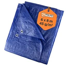 Тент тарпауліновий Polax 6 x 8м, 45 гр/м2, з вушками, двостороння ламінація (70-102) - мініатюра 4