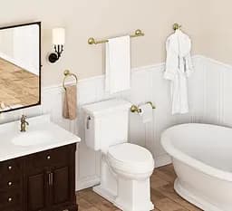 Тримач для туалетного паперу Rea 332869 brushed gold REA-06920, Золотий - мініатюра 5