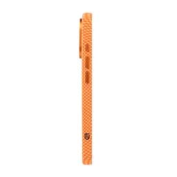 Карбоновый чехол для Apple iPhone 16 Pro, LikeCarbon2 MagCase, оранжевый, тонкий защитный чехол-панель из поликарбоната с магнитами N52, MagSafe, противоударный, совместим с беспроводной зарядкой, приподнятые края для защиты камеры - мініатюра 6
