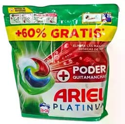 Капсули для прання Ariel Platinum Poder Quitamanchas 36+24, 60 шт