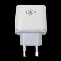 Зарядка для телефону LogicPower 45W (Type-C+USB) QC + кабель (Type-C to Type-C) 45WCH - мініатюра 2