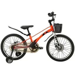 Велосипед Profi MB 18OXIC Neon Orange від 4 до 7 років пластикові крила додаткові колеса18" помаранчевий