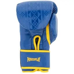 Рукавиці боксерські Power Play PP 3021 Ukraine, Blue/Yellow - 14 унцій - мініатюра 3