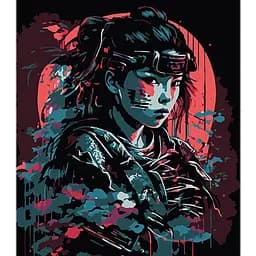 Набор для росписи по номерам Элегантность и сила, Strateg, на черном фоне, 40x50 см, AH1124