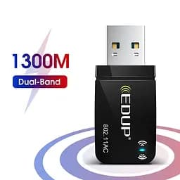 Бездротовий USB Wi-Fi адаптер EDUP EP-1689, 2.4 / 5 GHz USB 3.0 чорний (18641) - мініатюра 2