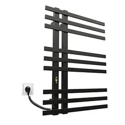 Електрична рушникосушарка Kosser Браш 800x600 EL ДБ01EL, Чорний матовий, Ліве