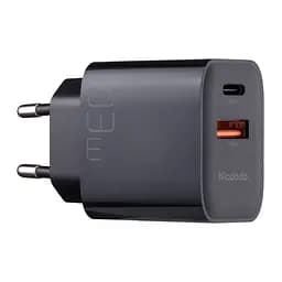 Мережевий зарядний пристрій McDodo 33W PD + QC Dual Port Charger ( EU plug ) CH-0921 Чорний