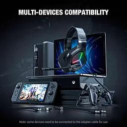 Дротова гарнітура Onikuma Gaming with Blue LED X9, USB, 3.5mm, 2m, black - мініатюра 6