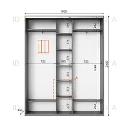 Шафа-купе Idea серія 2 190 x 45 x 240 см Венге темний - мініатюра 2