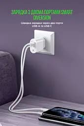 Мережевий зарядний пристрій MadeInFuture MFS12 12W A+C + кабель USB-A to Lightning White (MIF82823) - мініатюра 6
