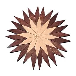 Підставка дерев'яна під гаряче у формі зірки 24х24 см дерево, волосінь, Woodly Коричневий 87044