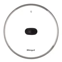 Кришка RINGEL Universal 24 см скляна з металевими ободками та отвором для пару - мініатюра 2