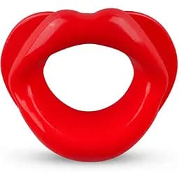 Силіконова капа-розширювач для рота у формі губ / капа-губи XOXO Blow Me A Kiss Mouth Gag - Red