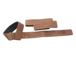 Лямки для тяги шкіряні Power System PS-3320 Leather Straps Бежеві (PS_3320) - мініатюра 2