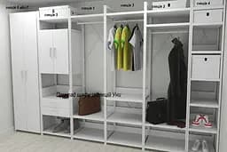 Шафа Гардероб Уні секція 5 серії Конект Ferrum-decor 220x60x50см Білий метал ДСП Білий 32 мм (FRD-104519) - мініатюра 6