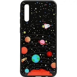 Чохол-накладка Toto Cartoon Print Glass Case Samsung Galaxy A70 Planets