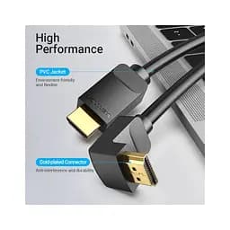 Кабель мультимедійний HDMI M to HDMI M 3.0m 90° corner black Vention (AAQBI) - мініатюра 8