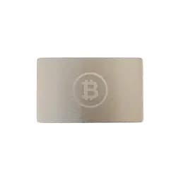 Метал для зберігання сід-фрази Bitcoin Mini Plate, пластина 1 шт 55×90 мм